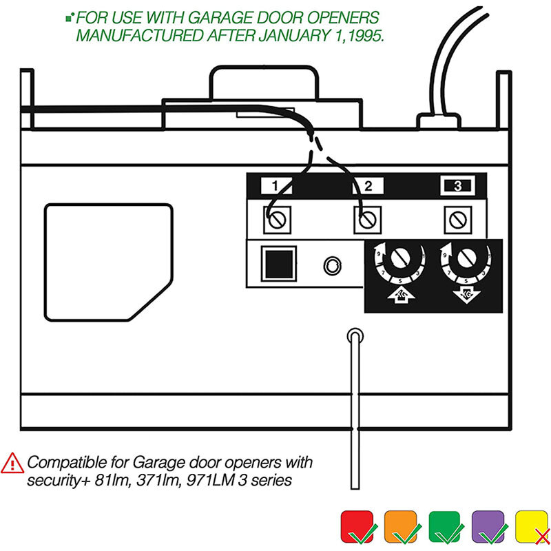 Panel Kontrol Multifungsi, Tombol Keypad Dinding Panel Pengganti Berkabel Kompatibel dengan Pembuka Pintu Garasi 41A5273-1 78LM