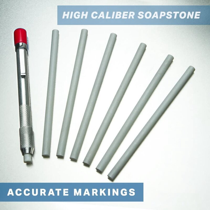 Soporte redondo para Soapstone, bolígrafos redondos de calidad profesional para soldadura y soldadores, 7 unidades