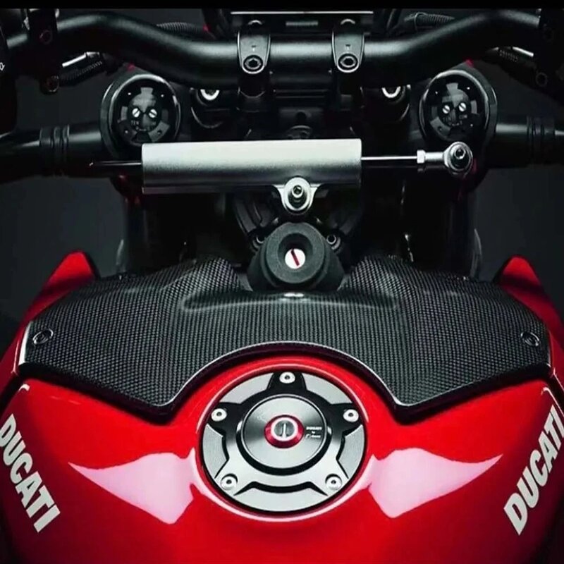 ฝาครอบแบตเตอรี่คาร์บอนไฟเบอร์100% สำหรับรถจักรยานยนต์ฝาครอบถังน้ำมันแอร์บ็อกซ์ด้านหน้าสำหรับ Ducati panigale V4 V4S V4R SP 2018-2023
