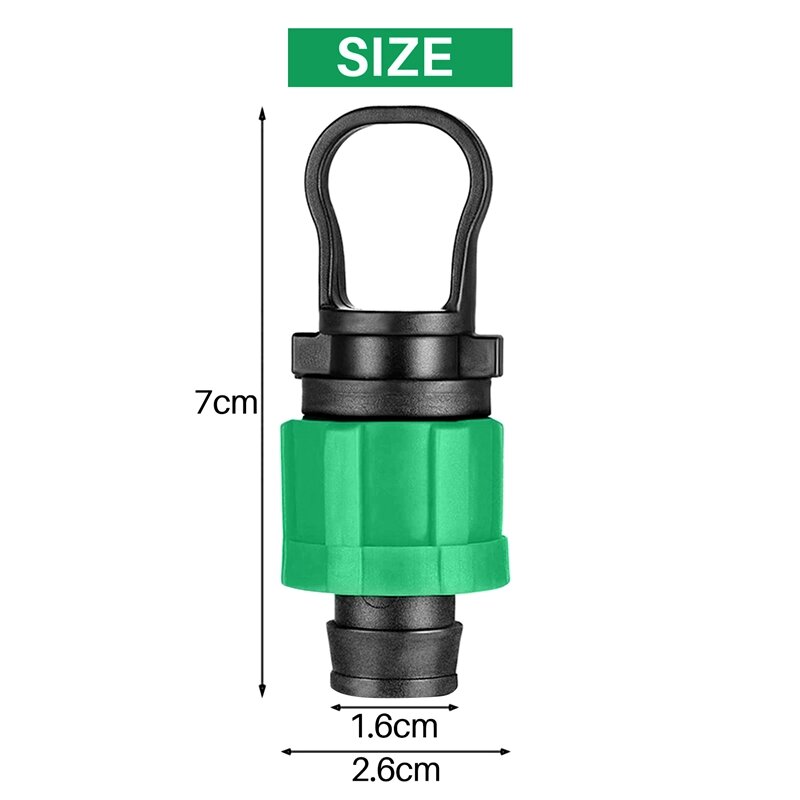 Drip Irrigation Tubing End Cap Plug 1/2 Inch Universal End Cap Fitting, For With 16Mm Drip Tape Tubing Sprinkler System