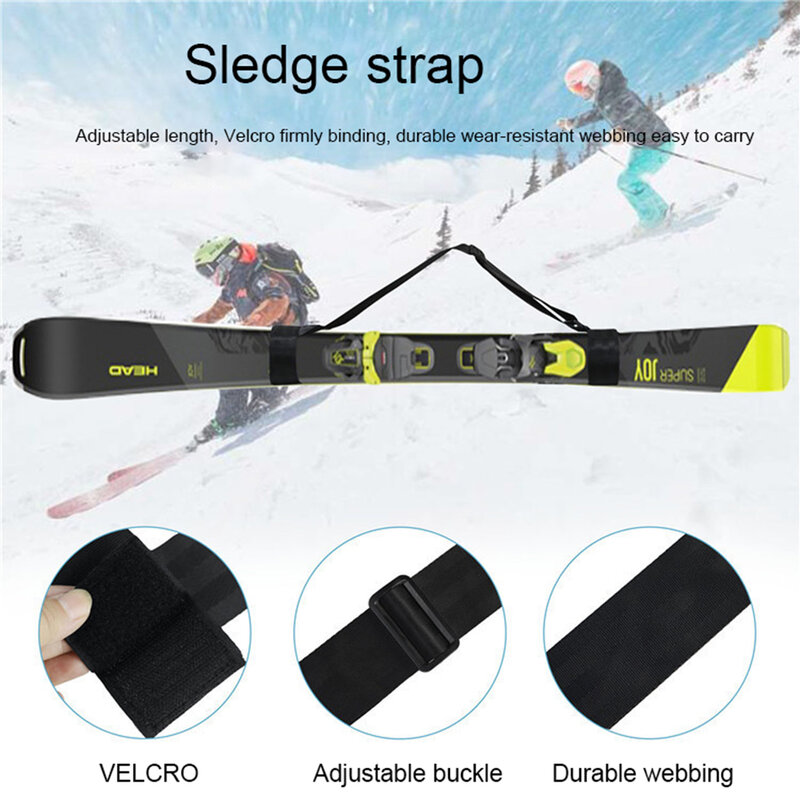 Регулируемый плечевой ремень для лыж, ремни с ручками для лыж, плечевой ремень, нейлоновые сумки для катания на лыжах на открытом воздухе, транспортировка, Прямая поставка