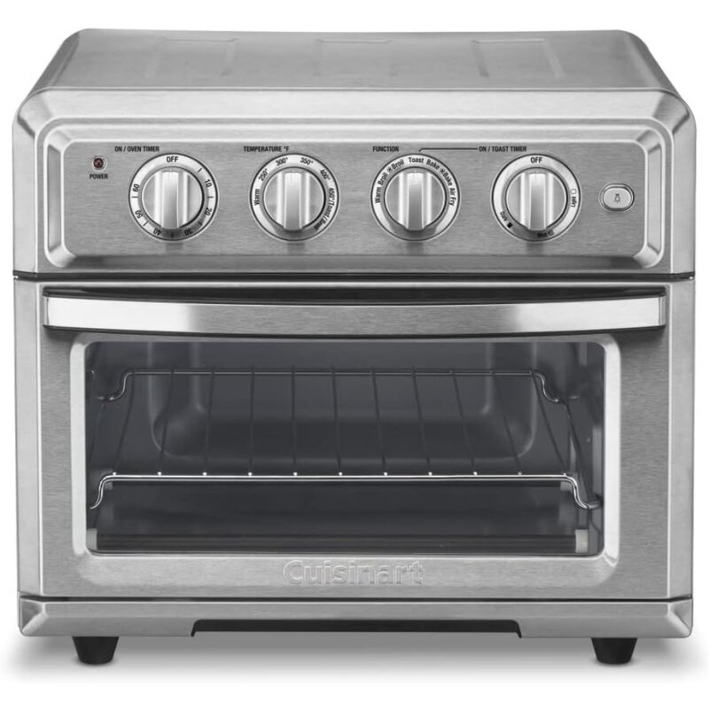 Friteuse à air + four grille-pain à convection, four 7-1 avec cuisson, grill, griller et chauffer, acier inoxydable, TOA-60