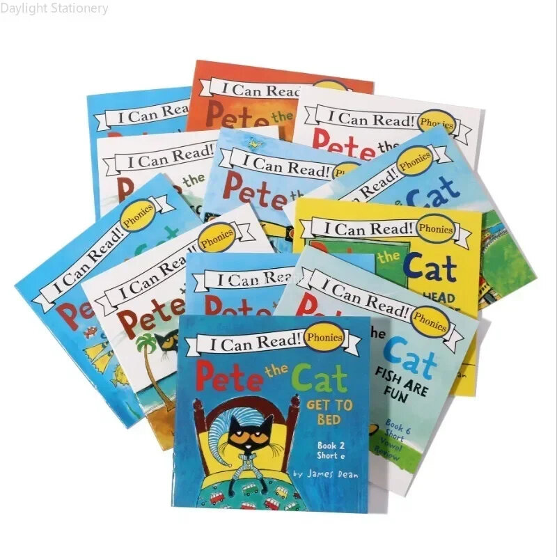 Buku gambar kucing Pete mahakarya anak-anak tidak belajar cerita bahasa Inggris