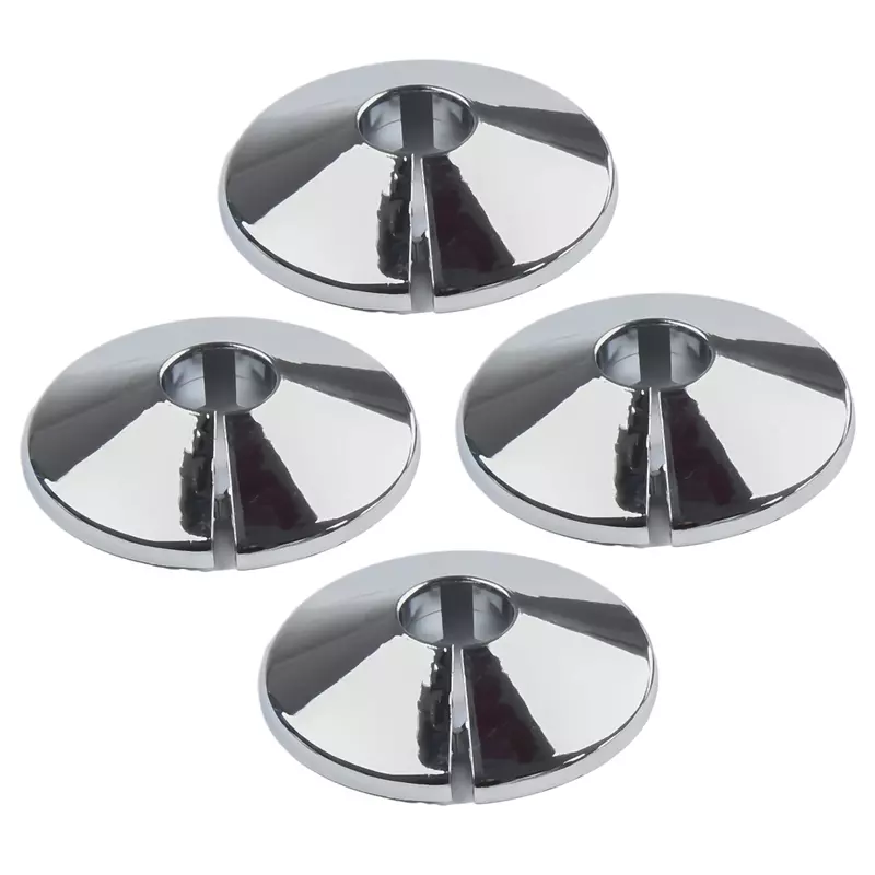 4PCS Radiator Pipe Covers Pipe Covers Easy To Install Radiator Pipe Collars Soft Water Pipes Chrome Home Hardware