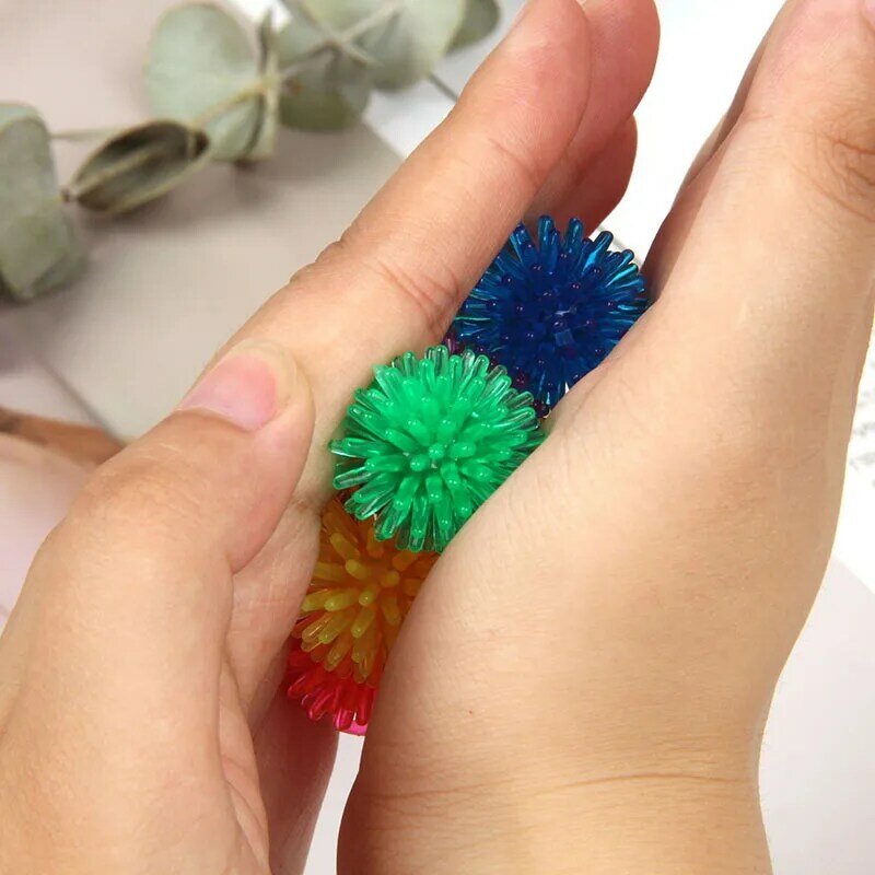 6Pcs Spiky Ball Fidget Toy Small Size For Kids Children Autism Sensory ADHD Anxiety Relief Juguete Antiestres Exercise Grip Ball