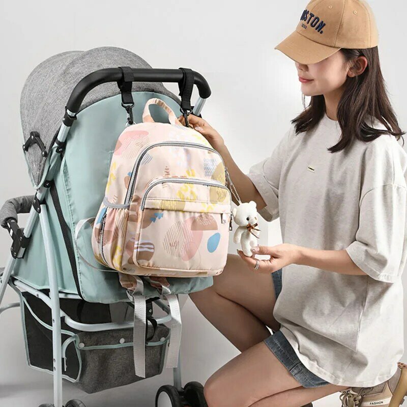 Saco de fraldas de grande capacidade para mamãe, fralda maternidade, mochila de viagem, bolsa de enfermagem para bebê, impermeável, moda feminina