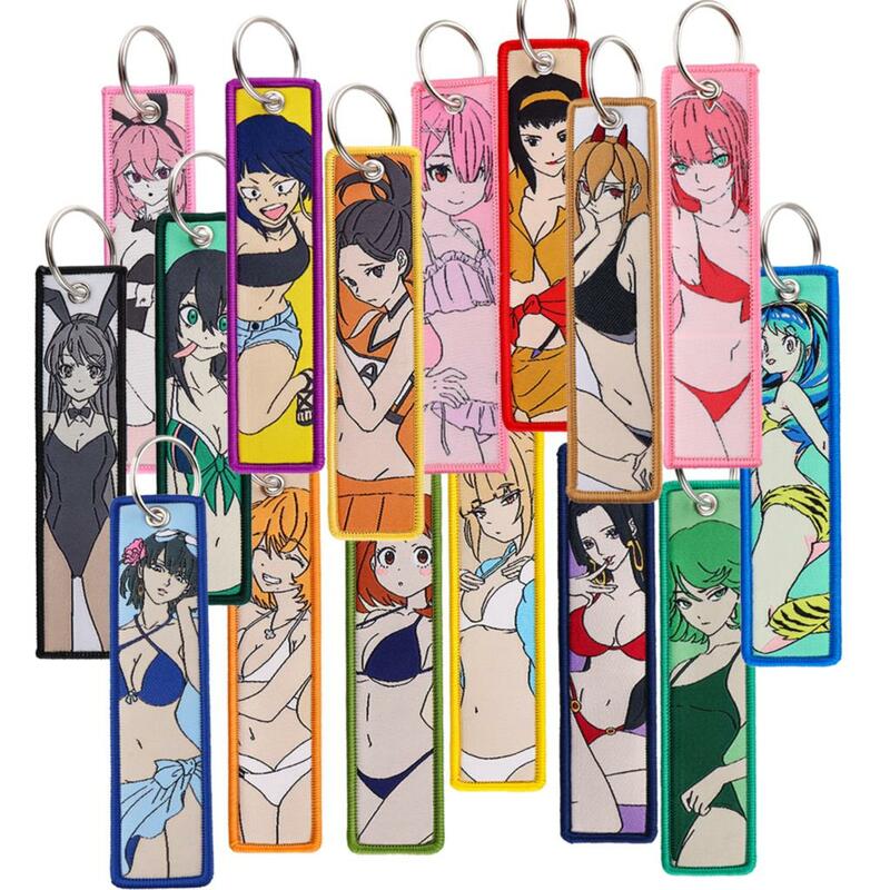 Anime Cool Cosplay Character Key Tag Summer Action ricamo portachiavi portachiavi per auto zaino portachiavi regali Souvenir