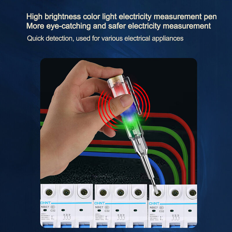 センサー付きデジタル非接触電気ペン,AC24-250V電圧計,センサー,ペン,電子ドライバー,プローブサーキットチップ