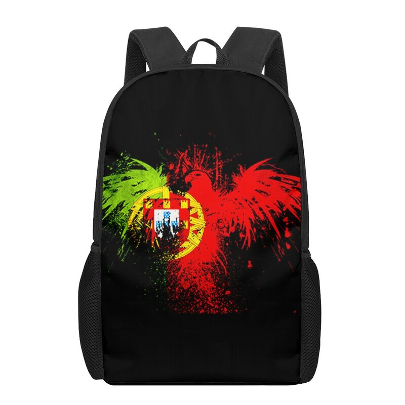 Portugal Flag 2021 School Bags Fashion Print Backpacks For Teenage Boys Girls Schoolbag Book Bag Kids Multifunctional Backpack