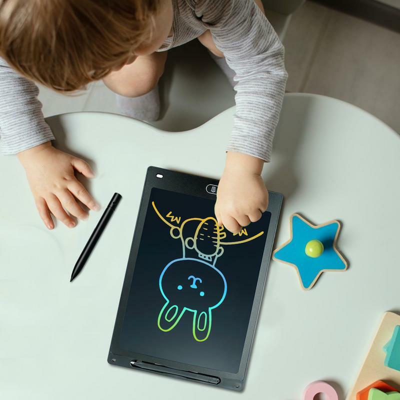 لوحة رسم LCD لرياض الأطفال والكتابة والعد والإملائية ولوحة كهربائية وصديقة للعين والأطفال والكتابة على الجدران