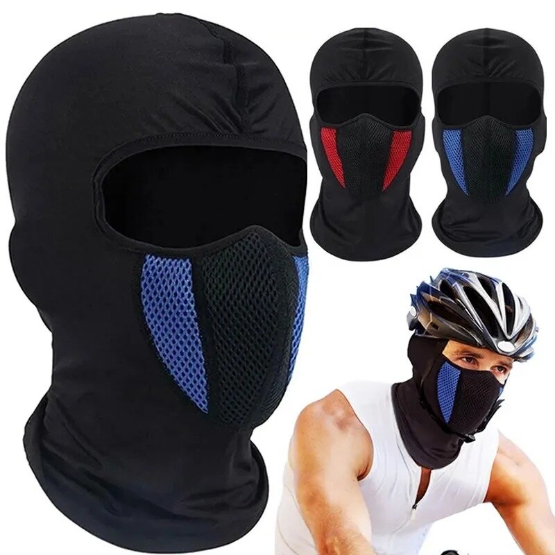 หมวกกันลมกันฝุ่นสำหรับขับขี่รถจักรยานยนต์ masker Full Face ระบายอากาศได้ดีหมวกคลุมหน้าสำหรับกีฬากลางแจ้ง