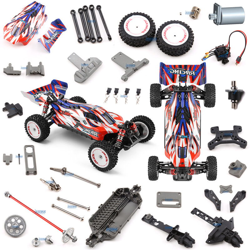 WLtoys RC Car 124008 1/12 New Original Spare Parts Anti-Collision Component Chassis Shell Tire Dog Bone Brushless Motor ESC