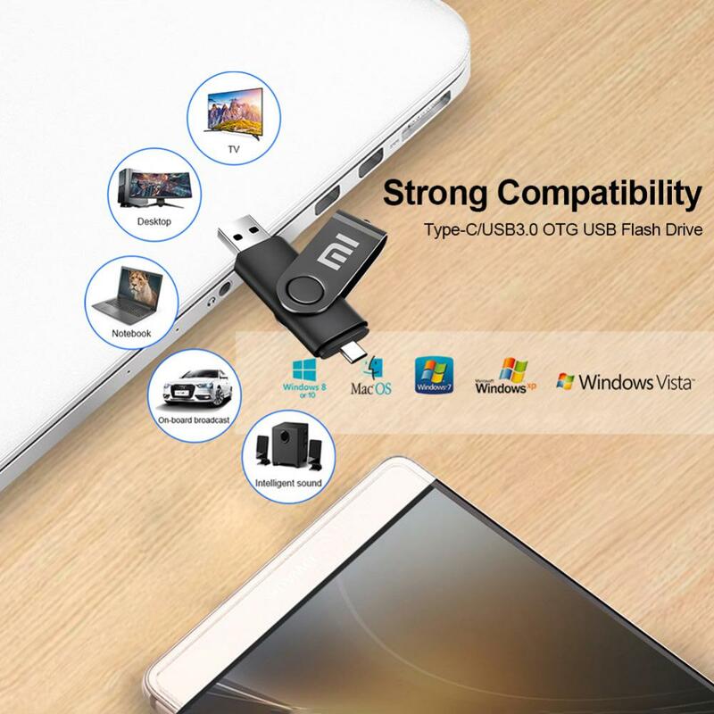 Nowy Xiaomi 2TB USB 3.2 Pendrive metalowy interfejs USB Flash Pendrive dysk wodoodporny