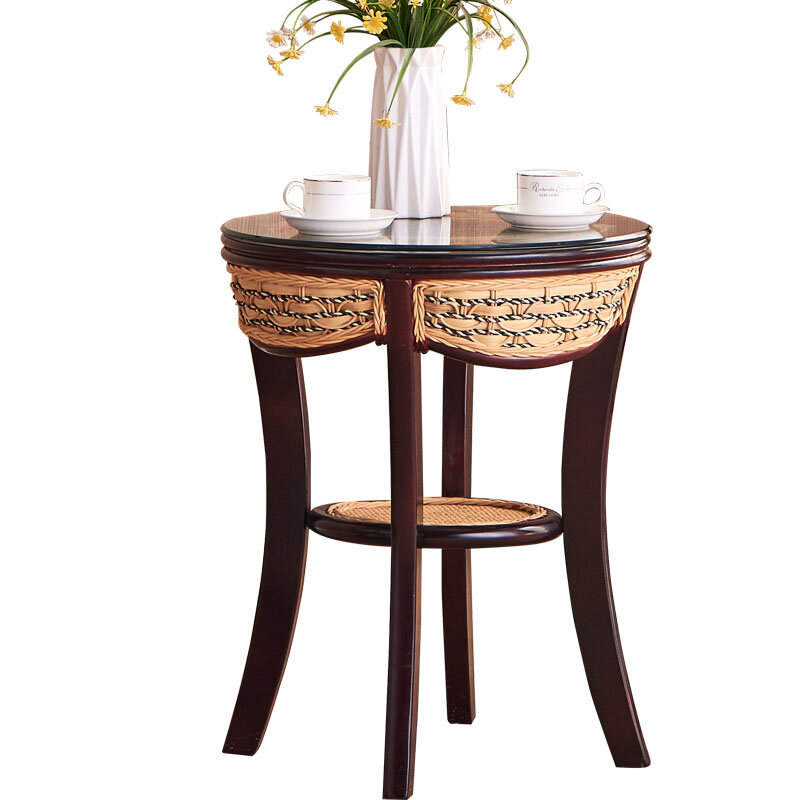 나무 거실 커피 테이블 세트, 라탄 일본 디자이너 커피 테이블 세트, 빈티지 Muebles Familiaes 현대 가구
