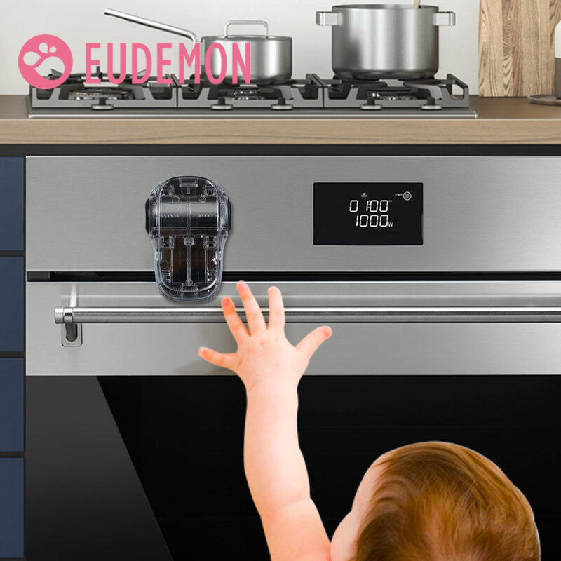EUDEMON 1 Buah Kunci Oven Terbaru dengan Desain Baru untuk Bayi Mencegah Bayi Bermain dengan Pintu Oven Pengaman Anak Penahan Pintu Oven