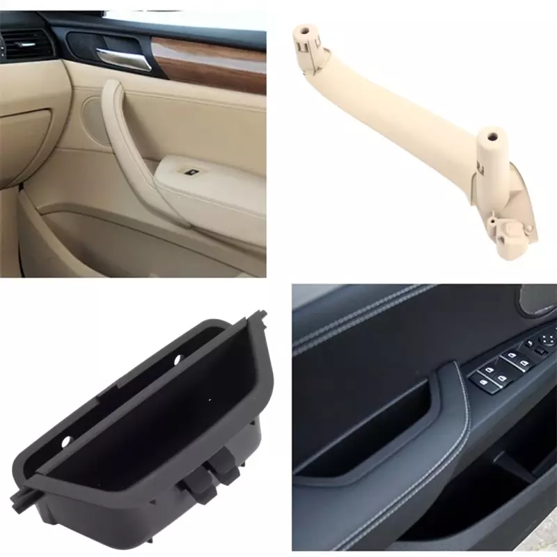 Manija Interior de puerta delantera izquierda de coche LHD RHD, manija de Panel Interior de puerta embellecedora 51417250307 para BMW X3 X4 F25 F26 2010-2016