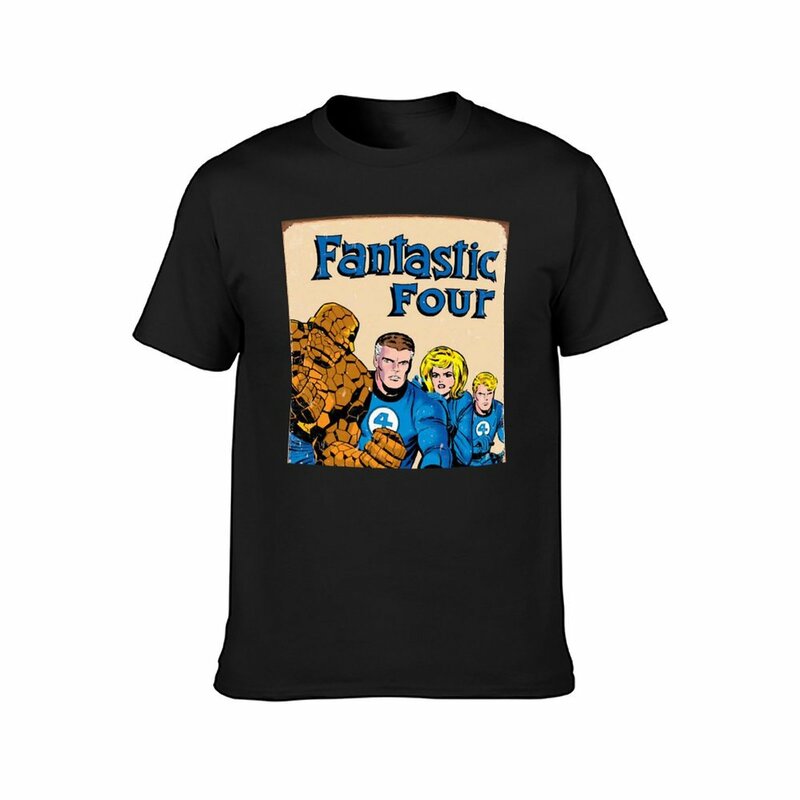 Kaus Fantastic Four ukuran besar atasan plus ukuran Lucu kaus ukuran besar untuk pria