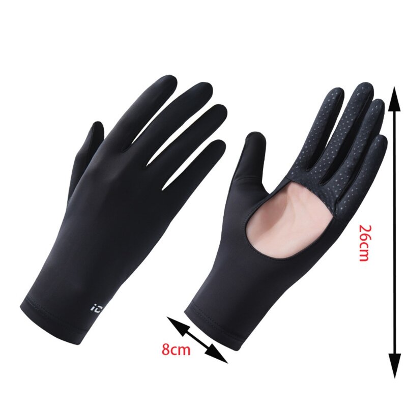 Anti-Uv Ijs Zijde Handschoenen Zeer Elastische Ademende Armguard Palm Uitgehold Touchscreen Rijden Handschoenen Rijden Rijden