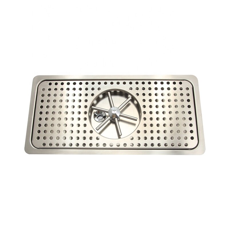 hot selling 17"x8" stainless steel drip tray with glass washer automatic cup cleaning  for cafe pubs bar home hotel restaurant