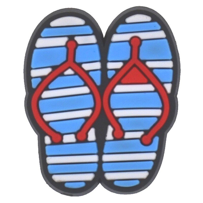 Novidade 1pc verão praia pvc sapatos encantos acessórios de borracha macia fivela de sapato decorações para croc sapatos encantos para o feriado churrasco