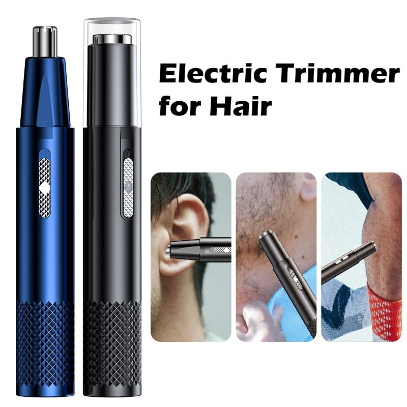 Elektryczna maszynka do włosów w nosie Męska maszynka do usuwania nosa i uszu Automatyczne, zmywalne elektryczne narzędzia do golenia z możliwością ładowania przez USB