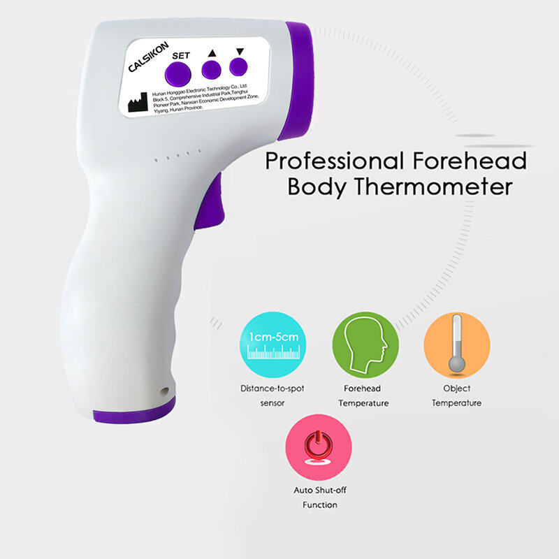 Детский медицинский цифровой инфракрасный термометр с подсветкой, Бесконтактный ручной термометр для измерения температуры