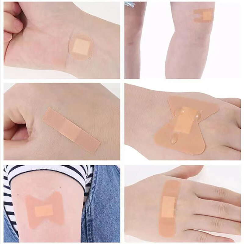 Band Aids médicos impermeáveis, curativo antibacteriano para ferida, ataduras para proteger os cuidados de primeiros socorros, 10pcs