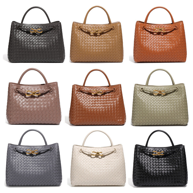Borsa tessuta di grande capacità per le donne borsa a secchiello Shopper in pelle borse da viaggio borsa Tote borsa di design di lusso di marca 2024 nuovo