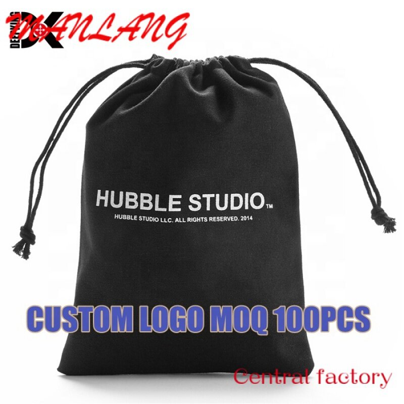 Custom  Custom Printed Logo Canvas Pouch Personalised Zipper Top Cotton Fabric Canvas Pouch Bag For Cosmetic Packaging