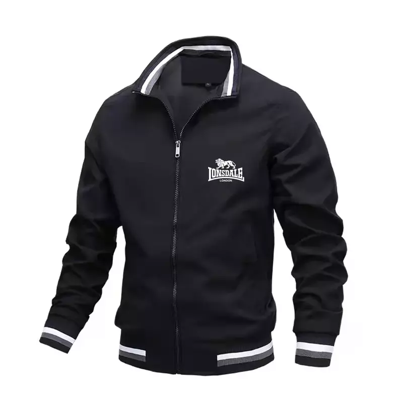 2024 new  LONSDALE Logo Aviator Stand Collar Jacket Men's Casual Slim Baseball Jacket Latest Spring Fashion High Quality Jacket