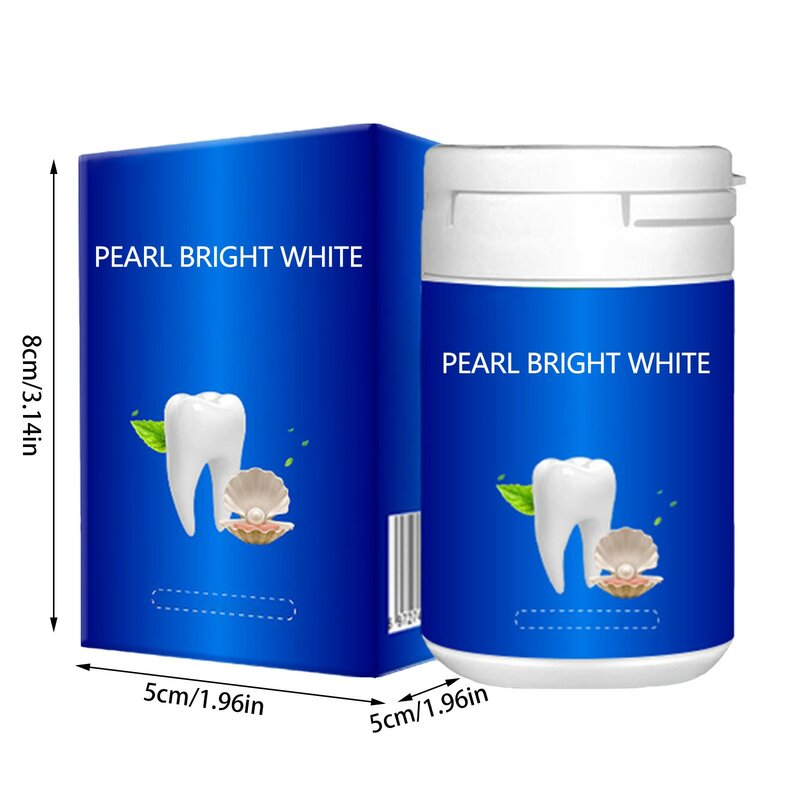 Bubuk gigi Herbal, bubuk gigi untuk noda gigi dan gigi kuning putih & memperkuat dengan bubuk perawatan mulut untuk berkilau bersih