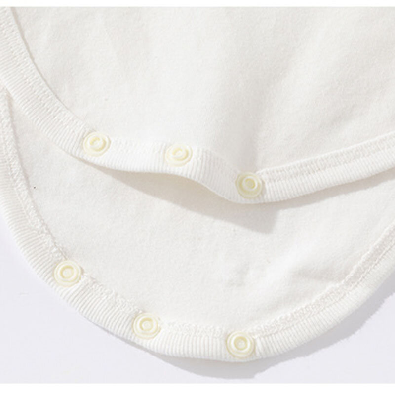 Baby Girl macacão de algodão manga comprida, macacão de criança, roupas infantis brancas, outono, primavera, 0-24M