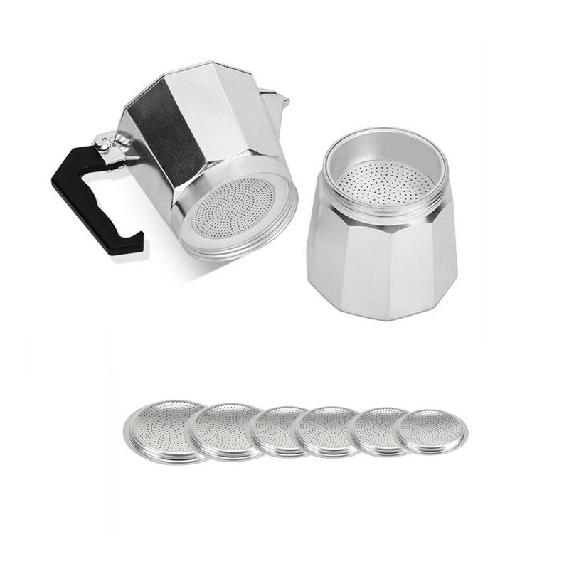 Saringan segel cadangan Gasket Filter suku cadang Filter untuk Moka 1 2 3 6 9 12 cangkir peralatan kopi untuk pot Espresso