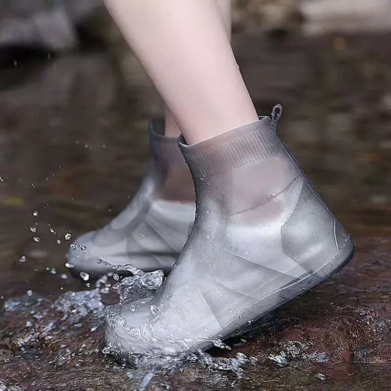 أغطية أحذية مقاومة للماء مانعة للانزلاق للرجال والنساء ، قابلة لإعادة الاستخدام ، مقاومة للاهتراء ، مقاس واحد ، أحذية مطر لاتكس للخارج ، يوم ممطر