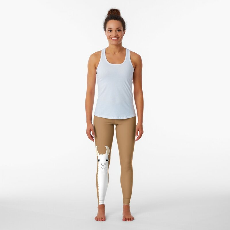 LLAMA PORTRAIT #9 Leggings sports shirts gym sportswear gym Tight fitting woman sport pants Womens Leggings