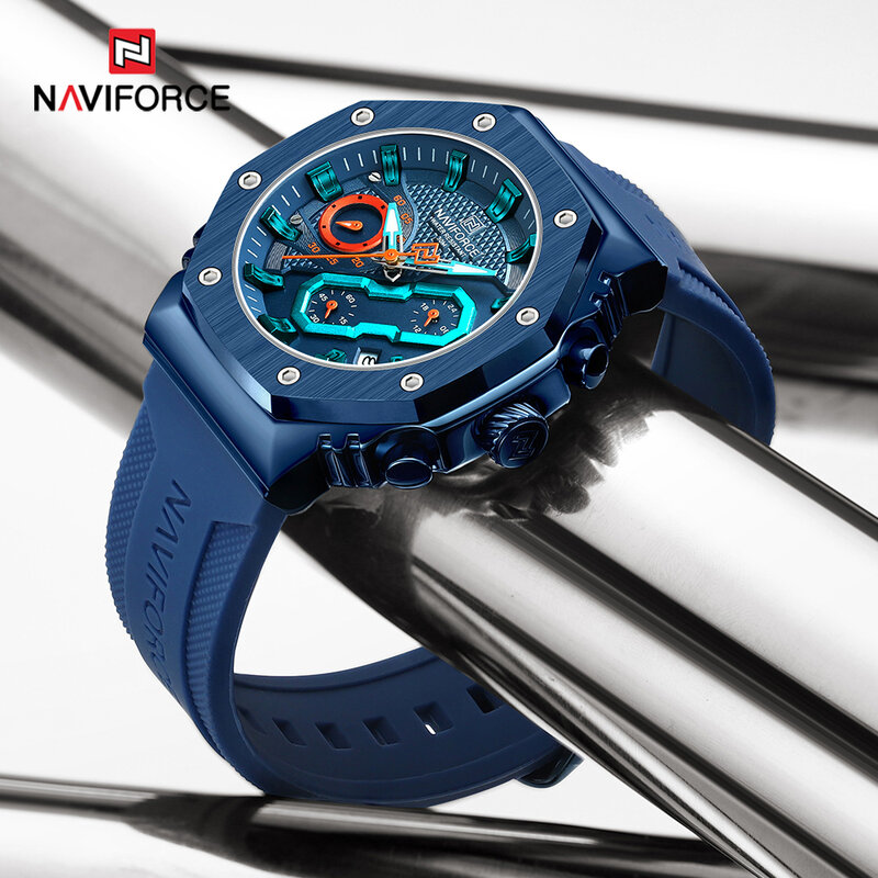 New NAVIFORCE Waterproof Quartz Men Women Watch Couple Wristwatch Top Brand Luxury Silicone Strap Luminous Hand Lover Clock