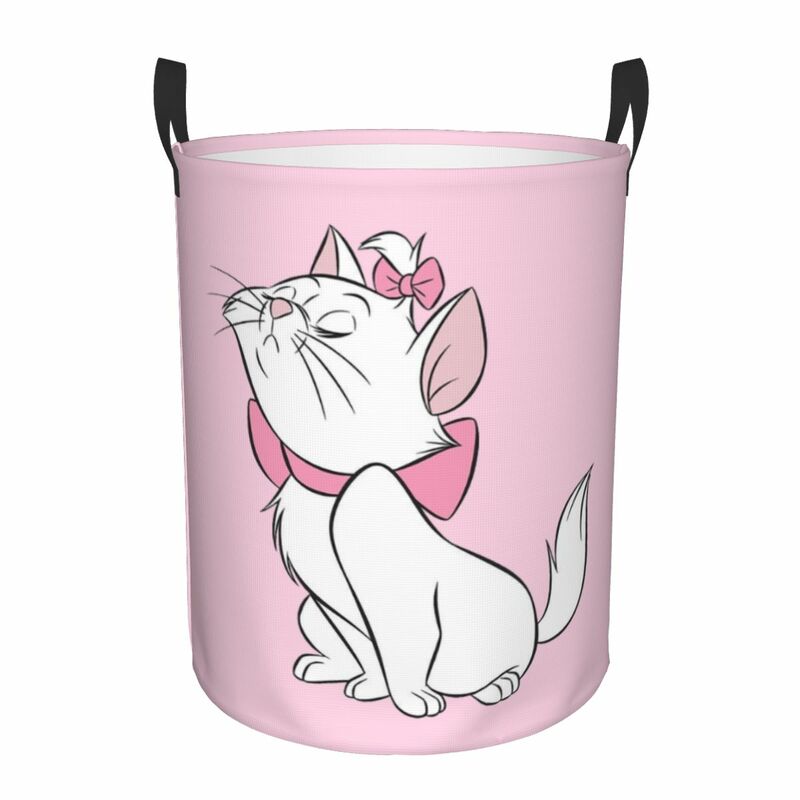 Cesta de lavandería personalizada para bebé, cesto plegable de gran capacidad, con diseño de gatito, Marie