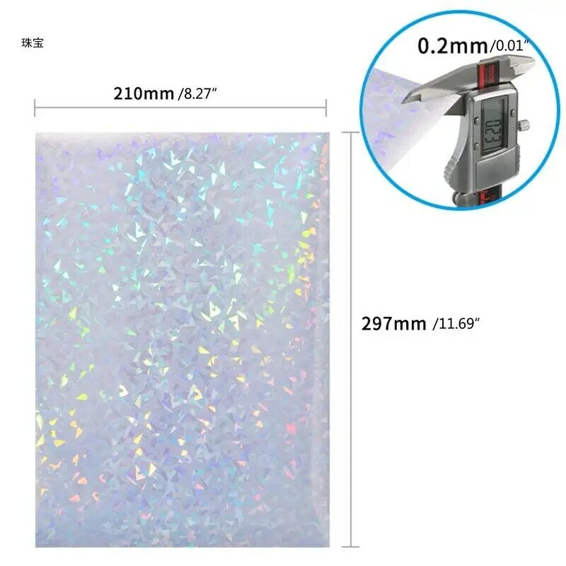 X5QE 다이아몬드 홀로그램 비닐 잉크젯 자체 접착 인쇄 용지 비닐 스티커