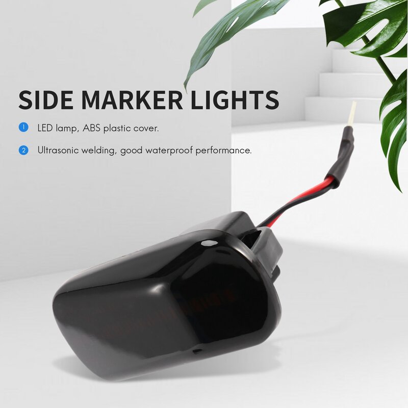 Lampu sein samping dinamis LED mobil, lampu sein untuk Accord -V Fit Jazz Odyssey hitam