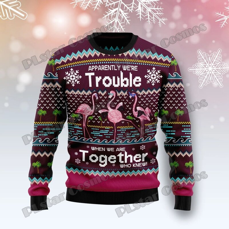 Модный мужской Уродливый Рождественский свитер PLstar Cosmos со слоном и мандалой с 3D принтом, зимняя повседневная трикотажная одежда унисекс, пуловер MYY35