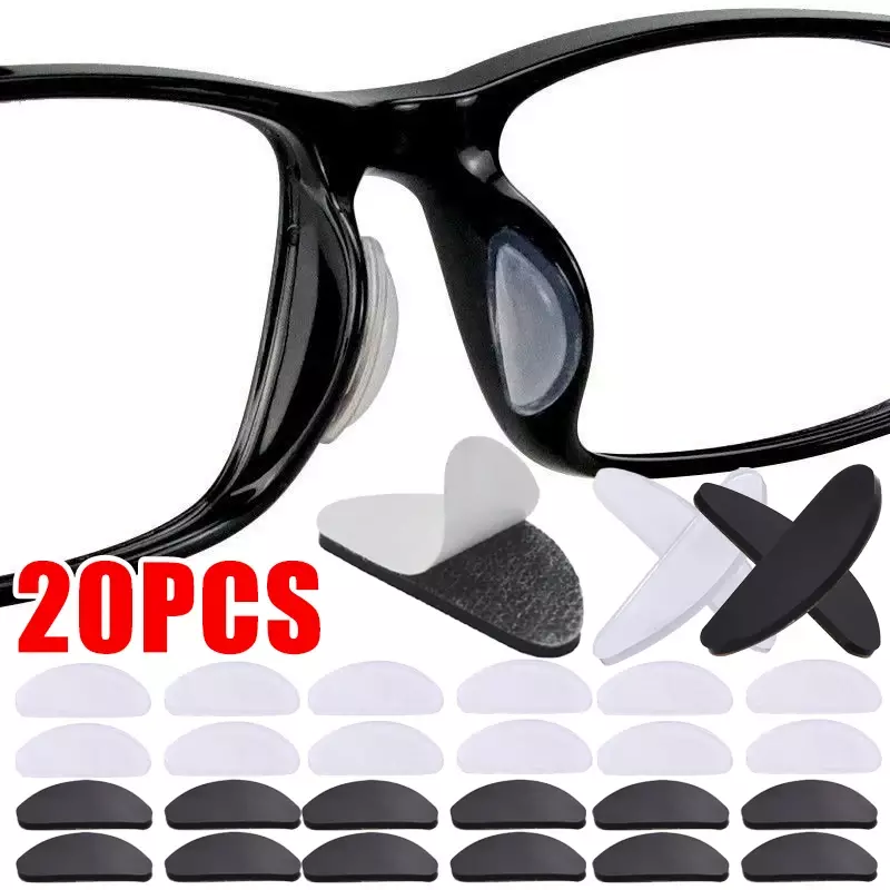 Silicone Glasses Nose Pads Invisible Non-Slip Soft Nose Pads Self Adhesive Glasses Nose Holder Sticker Pads Eyewear Accessories