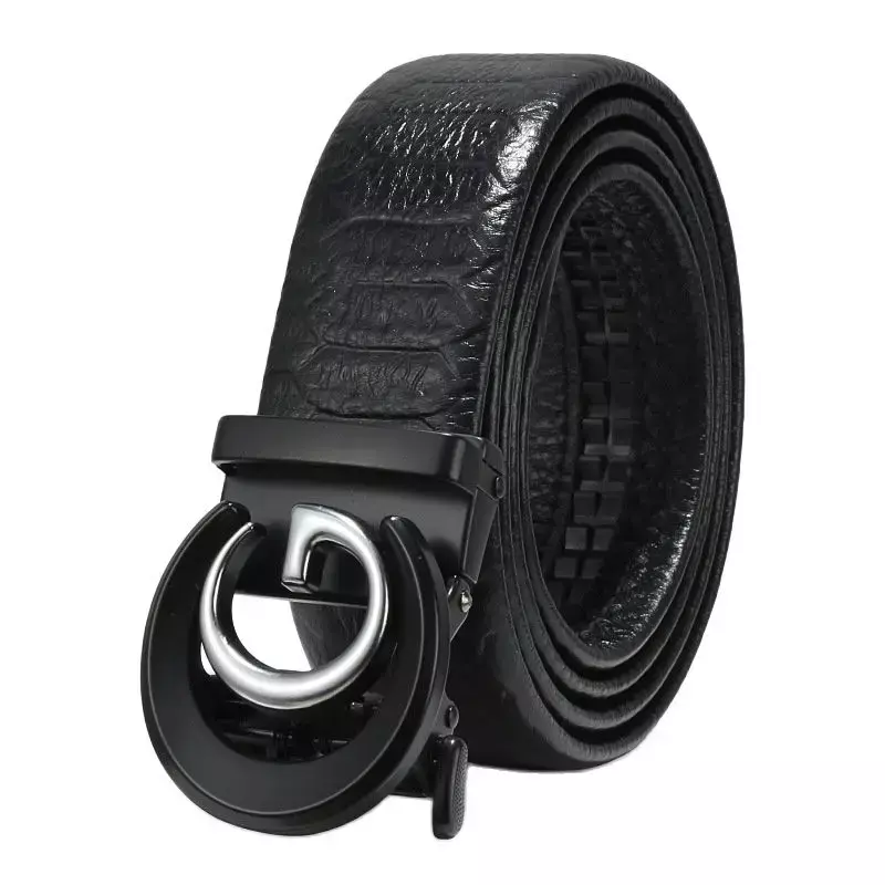2024 New Full-grain Leather Brand Belt Fashion Men Top Quality Genuine Luxury Designer Leather Strap Male Metal Automatic Buckle