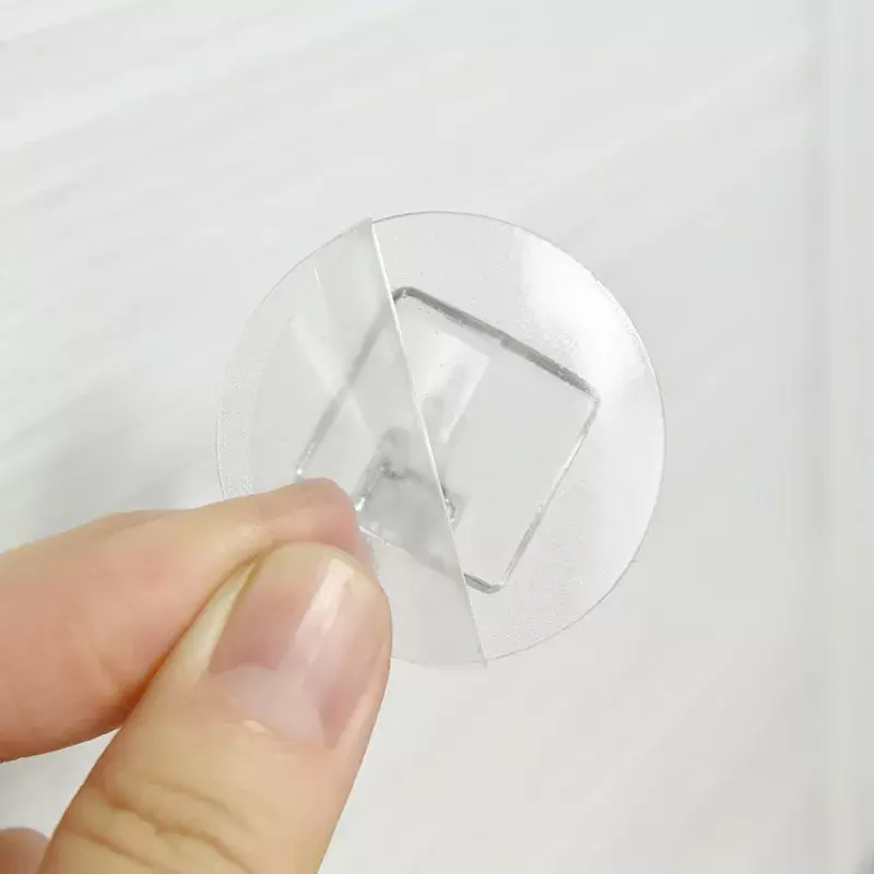 Gancho Adhesivo de pared para puerta de baño y cocina, adhesivo transparente, antideslizante, resistente, 5/10 piezas