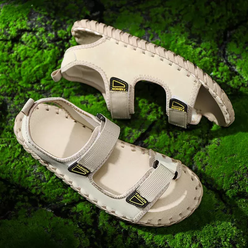 Nowe dorywczo męskie miękkie sandały wygodne siatkowe sandały męskie rzymskie letnie buty męskie antypoślizgowe odkryte sandały plażowe trampki
