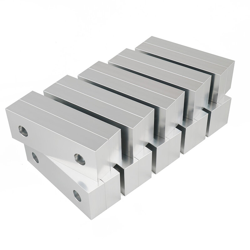 Juego de mordazas blandas estándar de aluminio, Set de 10 20 piezas para Kurt 6 "Vises 6x2x1", 6061-T6