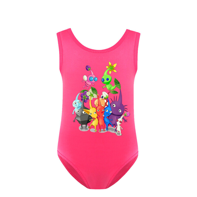 Camiseta de Inside Out 2 para niños, traje de baño de punto sin mangas con volantes, ropa de playa