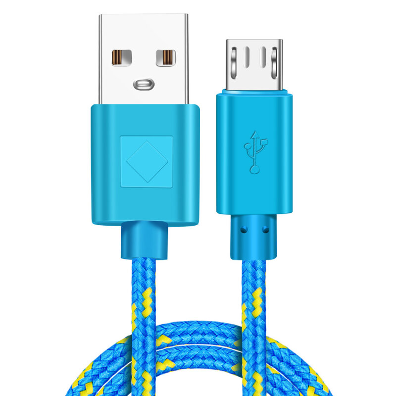 1m/3m pleciony kabel Micro USB kolorowa kabel do androida danych, IOS, kabel do telefonu komórkowego kabel głośnikowy produkt elektroniczny kabel do transmisji danych