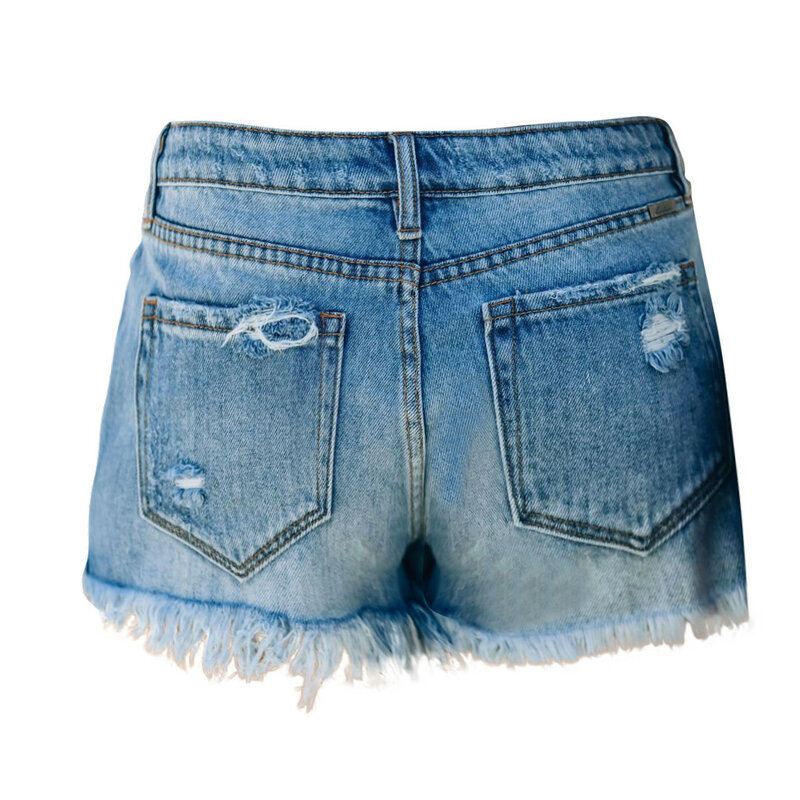 Vintage zerrissene Jeans Shorts Frauen Denim Shorts weibliche Sommer Streetwear sexy Hot pants Mode Damen Button Jeans kurze Hosen