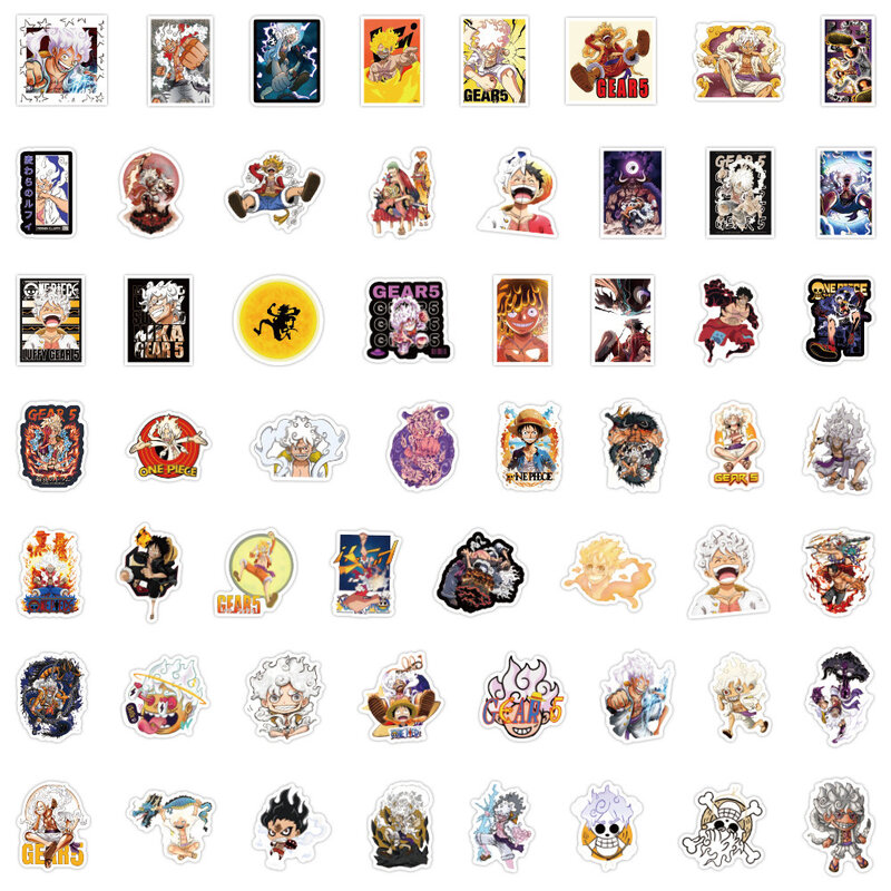 Pegatinas de dibujos animados de One Piece, calcomanías impermeables para motocicleta, portátil, coche, 10/30/50/110 piezas