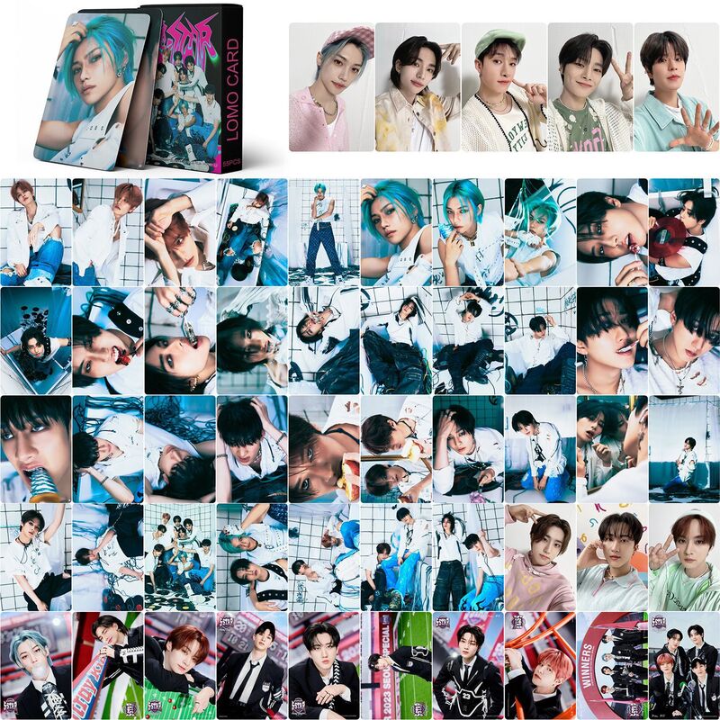 55PCS Kpop Stray Kids Lomo Cards Rock STAR New Album Photocards Straykids Photos Print Cards